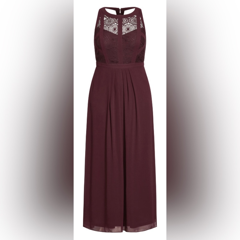 City Chic - Paneled Bodice Maxi Dress